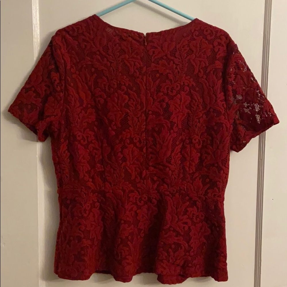 Red Lace Blouse - Picture 4 of 5